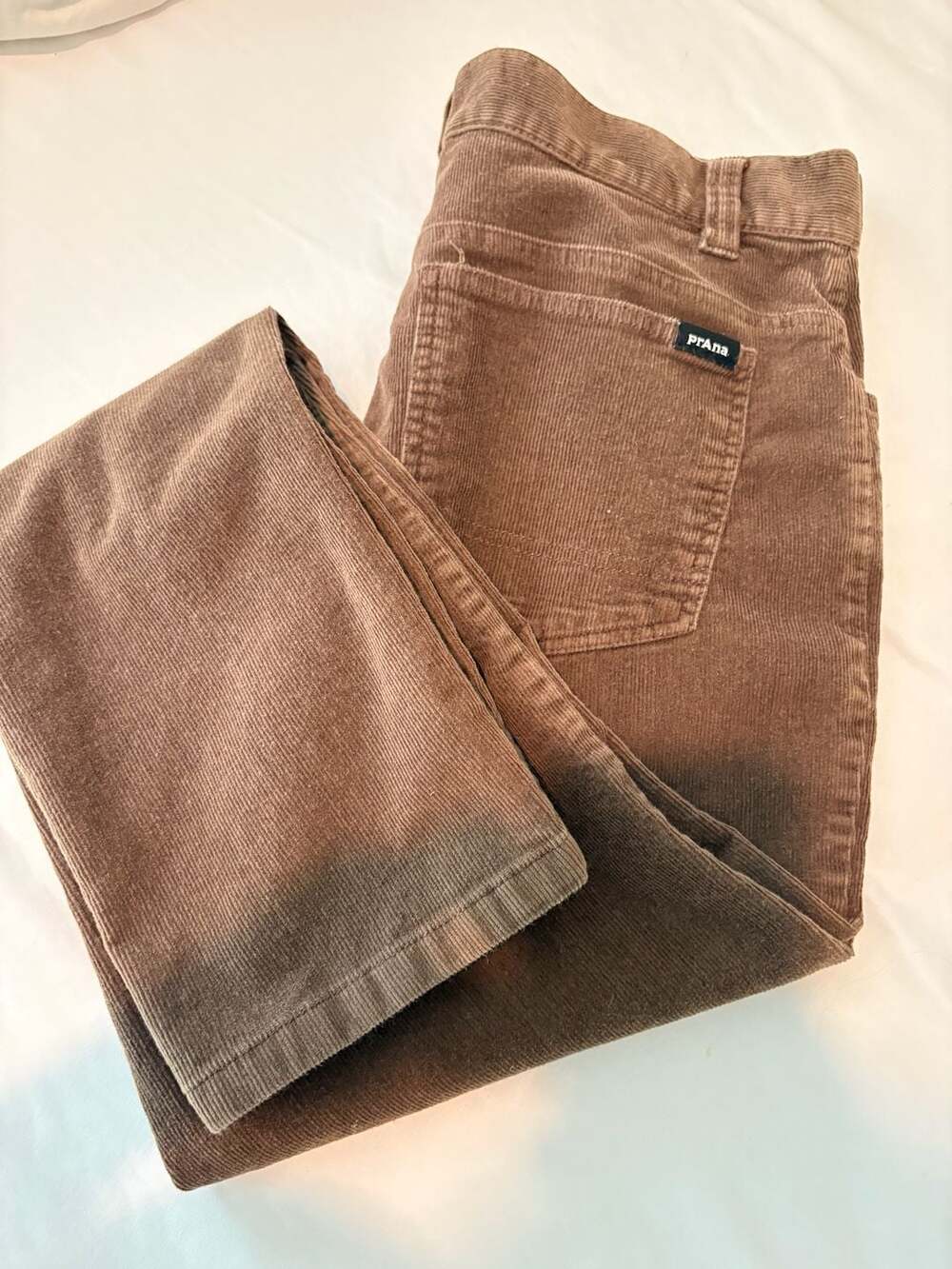 prAna Slim Fit Brown Corduroy Pants Size 32